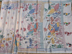 Swan Hand stitched Kantha saree