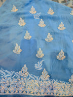 Blue jaal unstitched suit