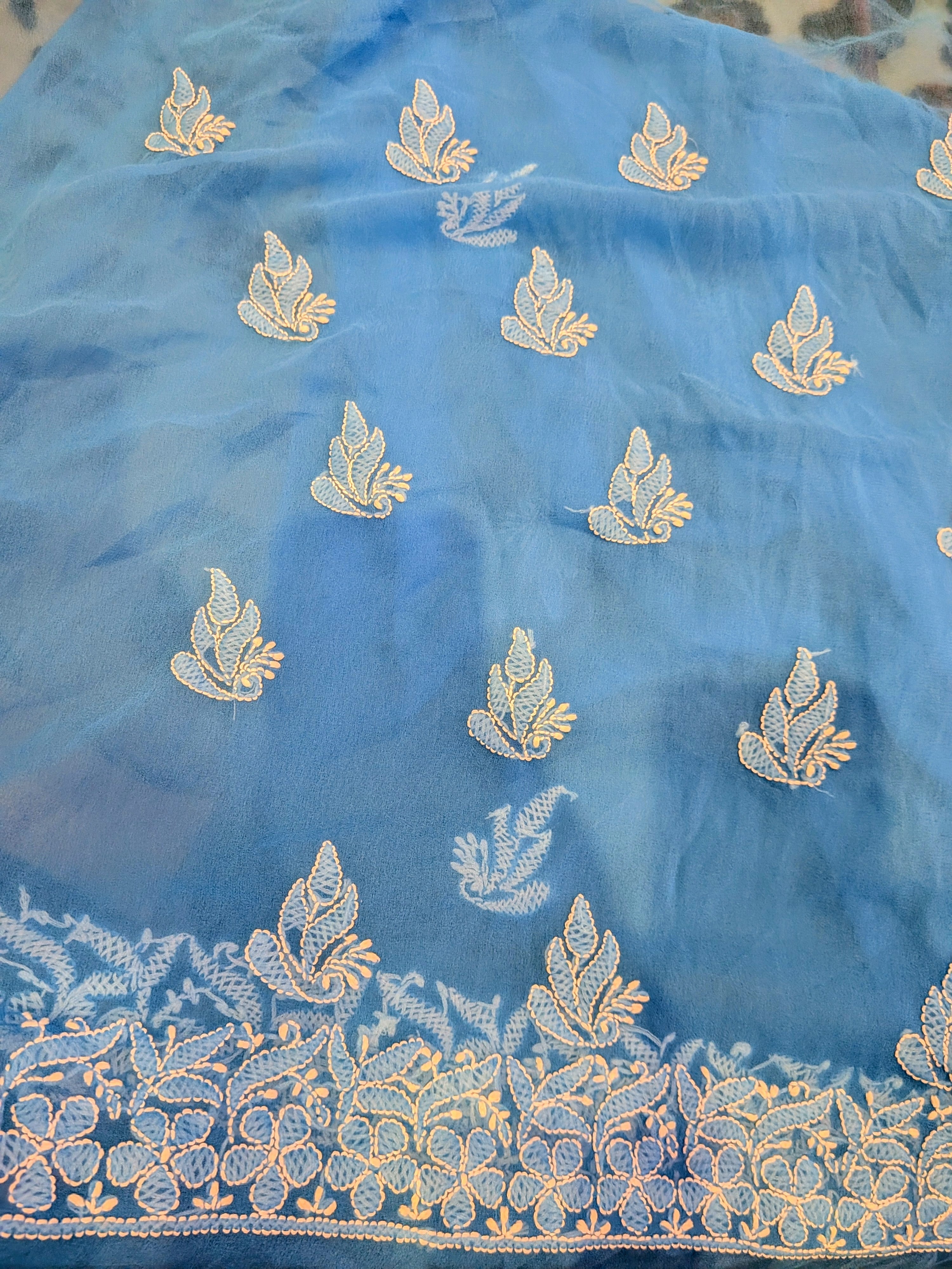 Blue jaal unstitched suit
