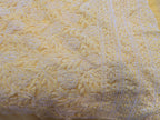 Yellow unstitched jaal suit