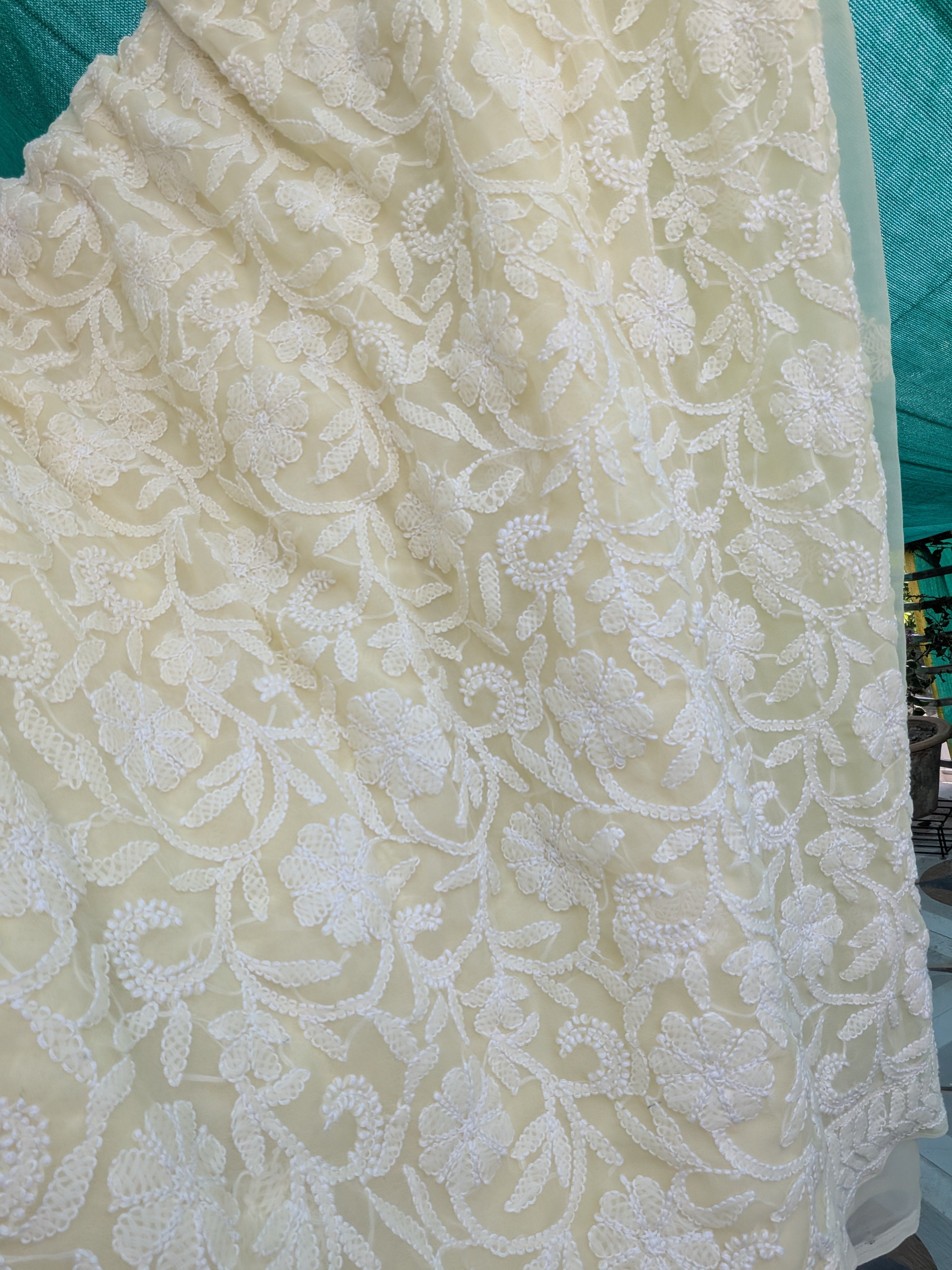 Butter yellow half jaal